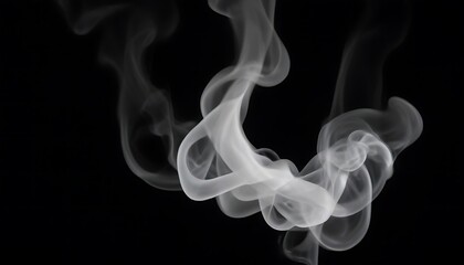Fototapeta premium White smoke on black background