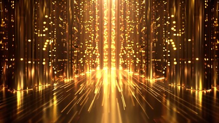 Abstract background with golden bokeh effect