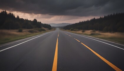 Naklejka premium Empty highway road