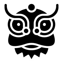 dragon head glyph icon