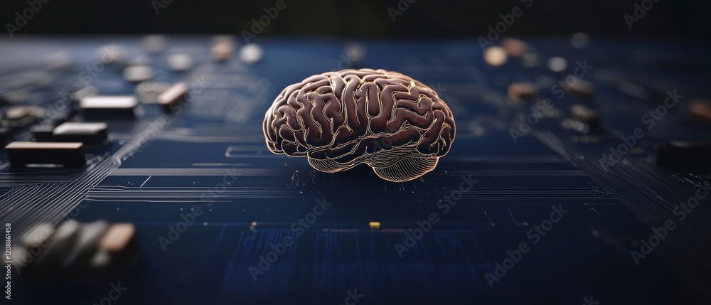 Poster ai brain neural network smart grid technology concept