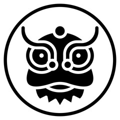 dragon head glyph icon