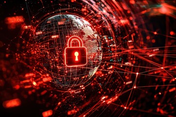 Personal information safeguarding shown through cybersecurity concept icons.