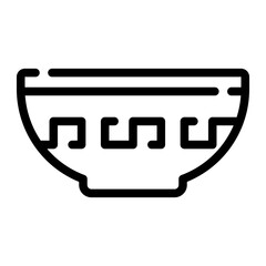 bowl line icon