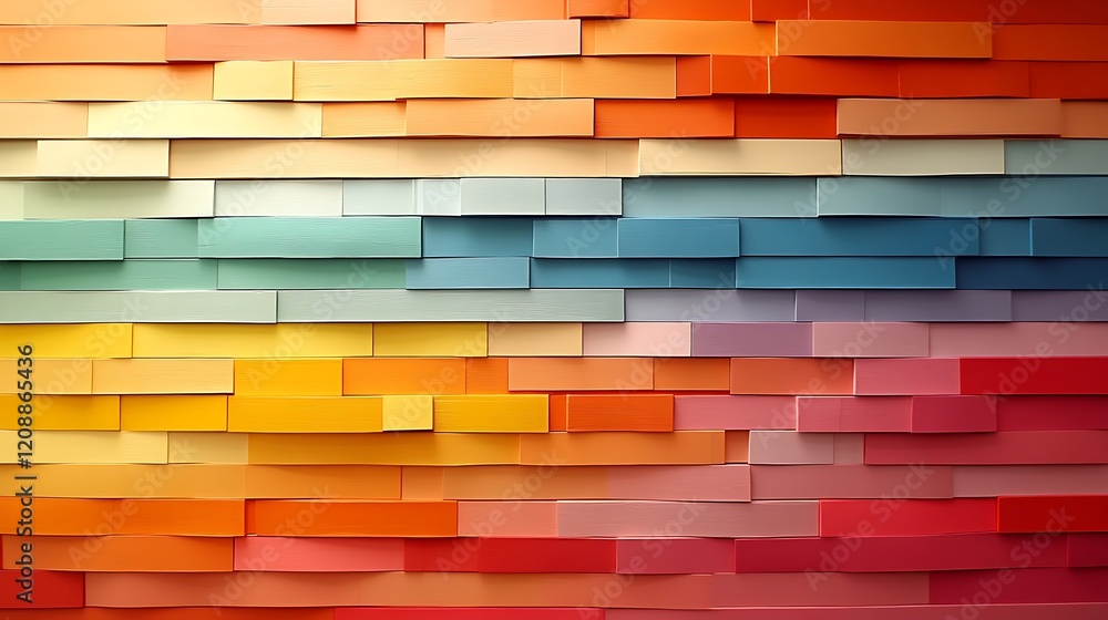 Poster Abstract Colorful Rectangular Block Pattern Design