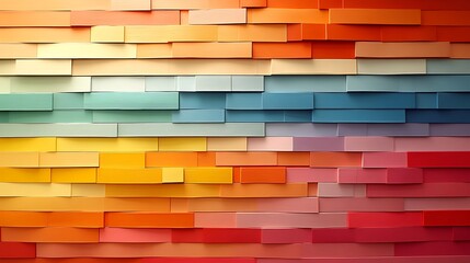 Obraz premium Abstract Colorful Rectangular Block Pattern Design