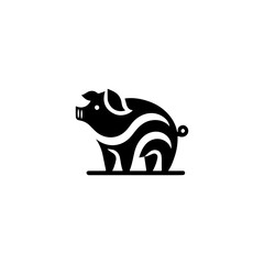 Pig Logo. Pig Logo Design. Pig Logo Brand. Pig Logo Vector Design Isolated on White Background