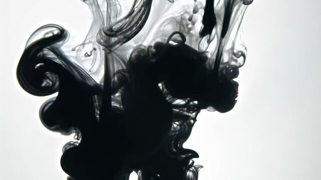 水に落ちた黒いインクの広がり3