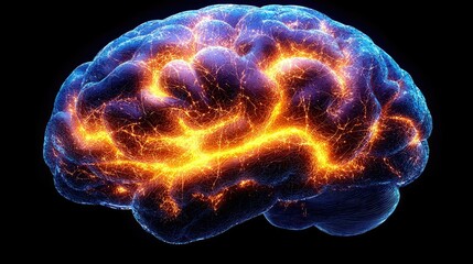 Illuminated Human Brain Neural Network Activity