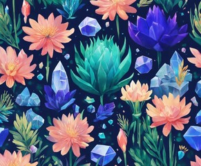 Colorful background full of flowers