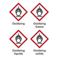Obraz premium GHS hazard pictograms Globally Harmonized System of Classification and Labelling of Chemicals
