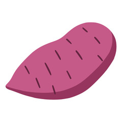 sweet potato food nature healthy vegetable flat color vector illustration template design