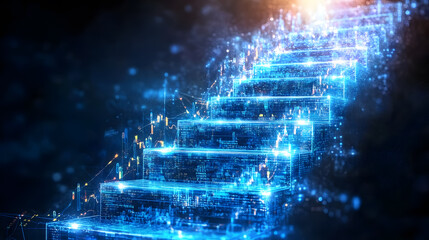 Obraz premium Dynamic 3D Concepts of Global Investing, Market Growth, and Business Innovation