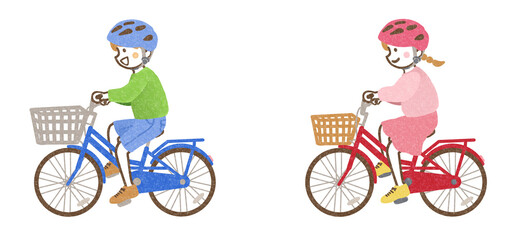 自転車に乗る子供