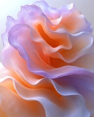 Obraz premium Abstract pastel swirl, flowing fabric texture.