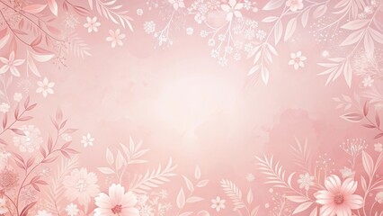Soft pink ombre background with a delicate floral pattern , calm, gentle,  calm, gentle, abstract, watercolor, feminine
