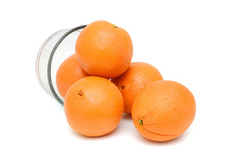 Nice fresh orange isolated on a white background