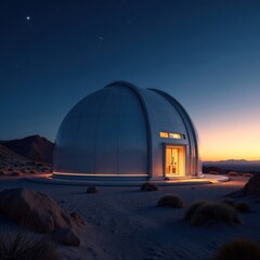 Advanced Space Observatory Dome. Ideal for promoting innovations in space exploration and scientific research facilities.