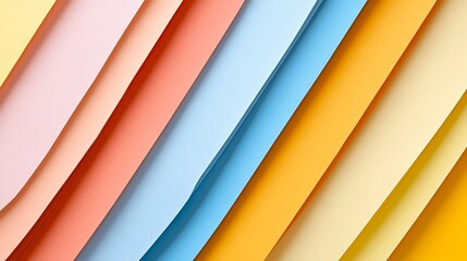 Fototapeta premium Diagonal Pastel Colored Paper Layers Abstract Design