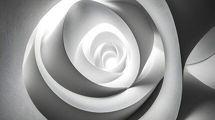 Abstract architectural spiral, light and shadow, interior design, possible use for wallpaper or background