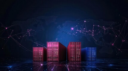 ARenabled freight tracking for international shipments, futuristic logistics systems, smart cargo management