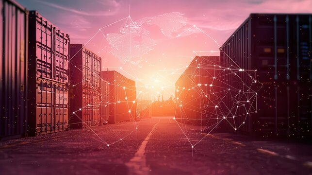 ARenabled freight tracking for international shipments, futuristic logistics systems, smart cargo management