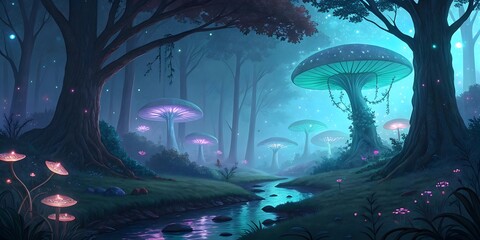 Bioluminescent forests