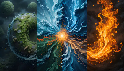 Obraz premium earth elements background 