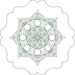 Beautiful Mandala Art and Vector Mandala Design Image.