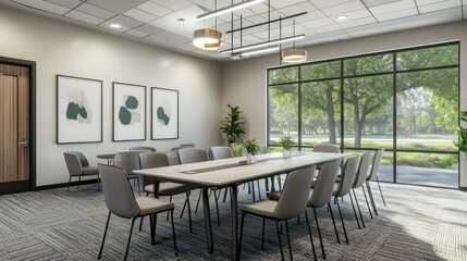 Modern Conference Room with Natural Light
