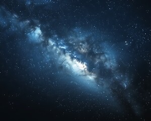 Fototapeta premium Milky Way galaxy, cosmic dust and stars.