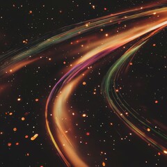 Abstract Glowing Lines  Cosmic Nebula  AI Art  Dark Background  Space  Galaxy  Energy  Lig