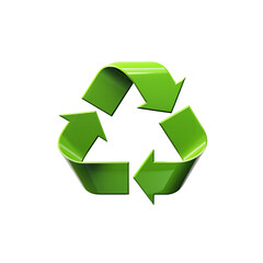 Obraz premium Recycle bin icon on a transparent background 