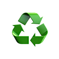 Recycle bin icon on a transparent background 