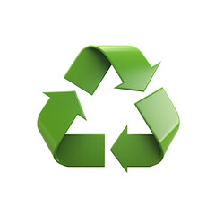 Obraz premium Recycle bin icon on a transparent background 