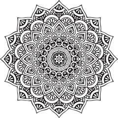 Beautiful Mandala Art and Vector Mandala Design Image.