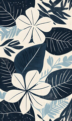 Creative 2D Doodle Floral Illustrations for wallpaper, card, tile
