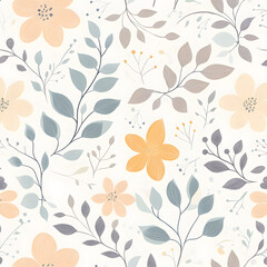 Creative 2D Doodle Floral Illustrations for wallpaper, card, tile