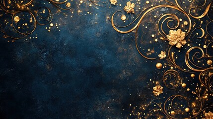 Abstract couture-inspired patterns with intricate designs and shimmering effects