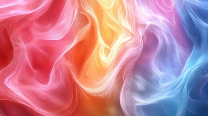 Obraz premium Abstract swirling colors in gradients of red, orange, pink, and blue.