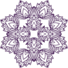 Beautiful flower art and mandala vector design