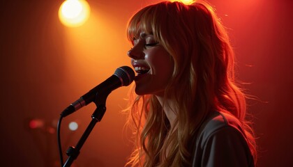 Singer Performing On Stage