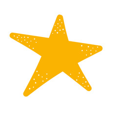 golden star on white background