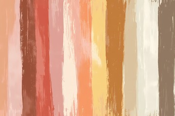 Obraz premium Abstract Painted Vertical Stripes in Earthy Tones