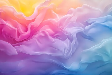 Obraz premium Abstract Pastel Fabric Waves Flowing Gently