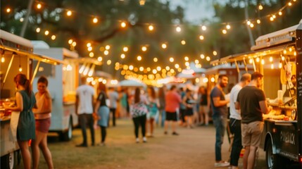 Night Market Food Trucks Gathering 