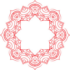 Beautiful flower art and mandala vector design