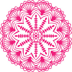 Beautiful flower art and mandala vector design