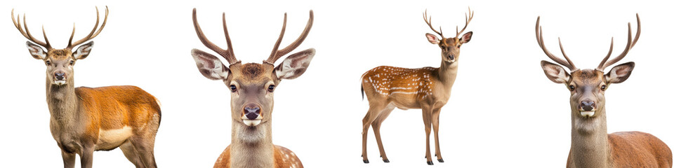 Obraz premium Majestic Deer Stag with Impressive Antlers Standing in a Lush Forest Environment