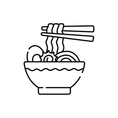 Ramen noodle icon on a white background